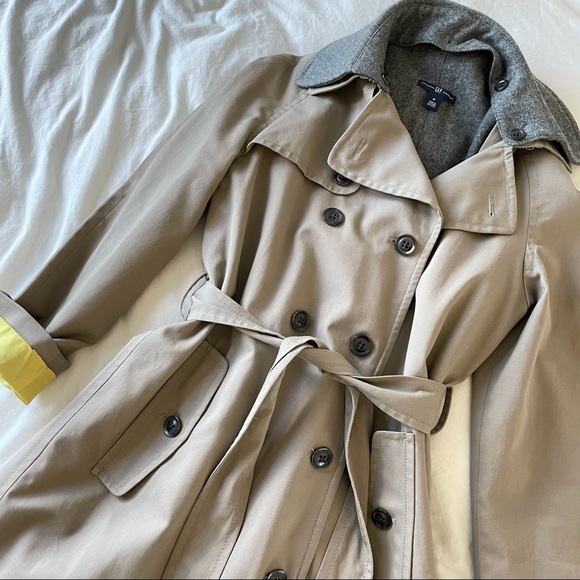 GAP NWOT 2-in-1 Classic Trench Coat - Picture 2 of 15